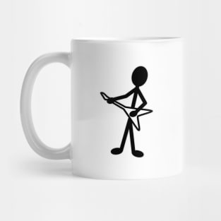 Guitarist Flying V Musician Stick Figure Mug